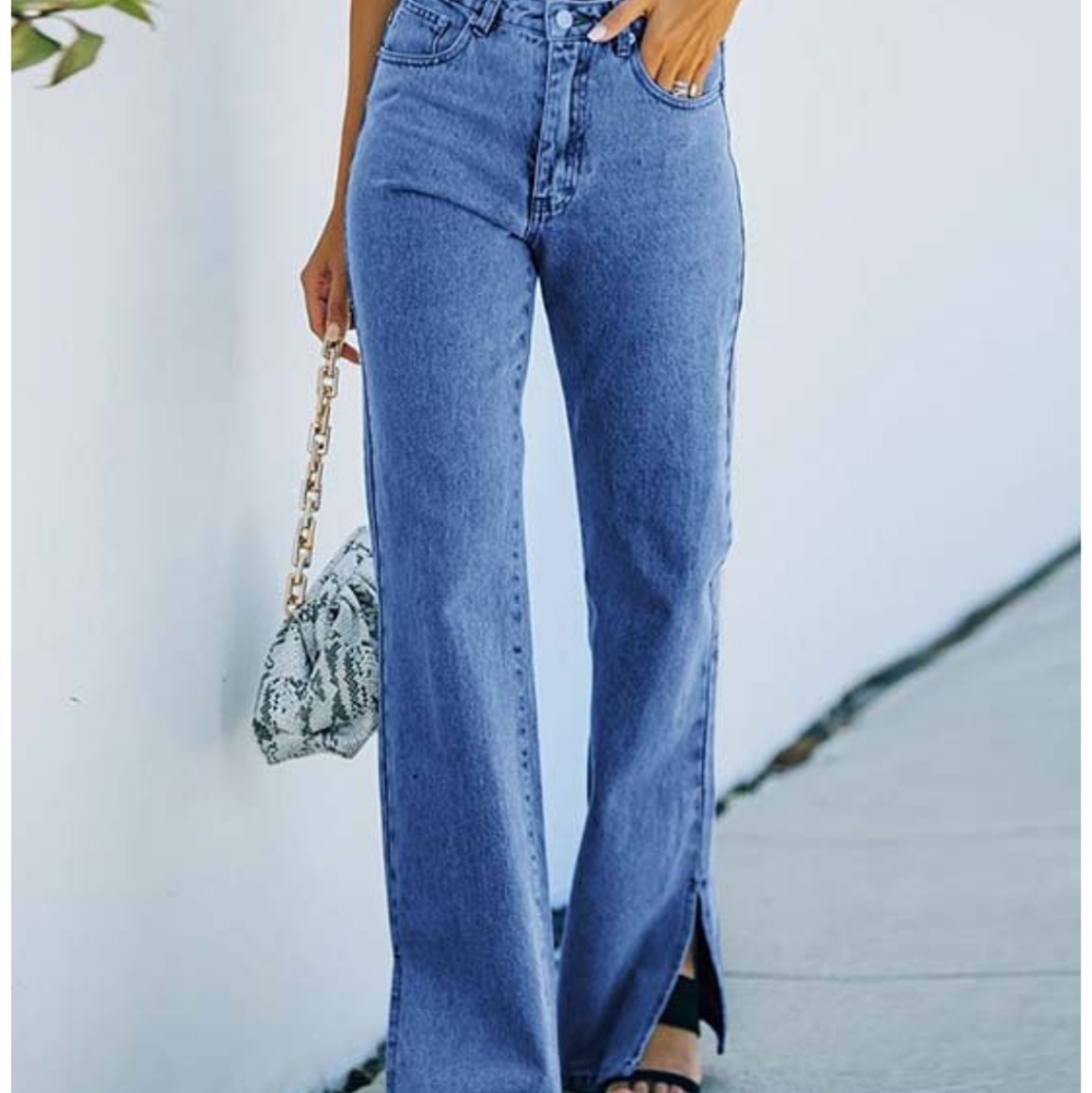 Coeur de Vague split ankle flare jeans